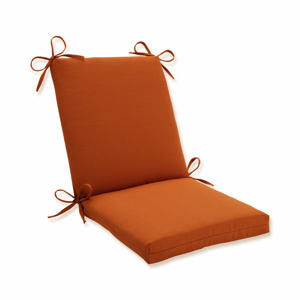 Outdoor Indoor Solid Cinnabar Squared Corners Chair Cushion