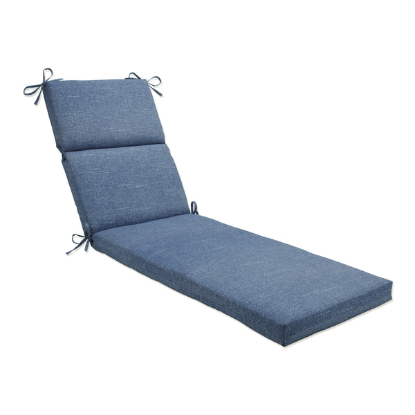 Outdoor Indoor Tory Denim Blue Chaise Lounge Cushion 72.5 in. L X 21 in. W X 3 in. D Pillow Perfect