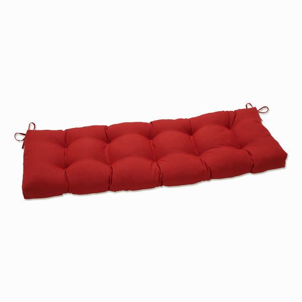 Outdoor Indoor Splash Flame Red OUTDOOR TUFTED BENCH SWING CUSHION