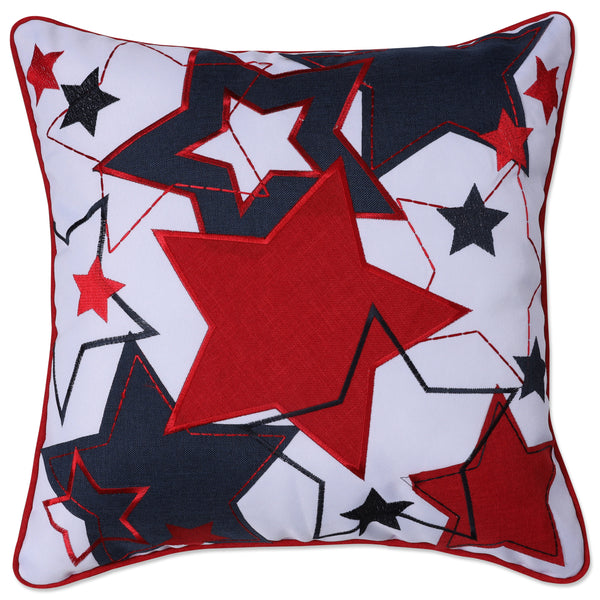 Fireworks Red White Blue 17 inch Throw Pillow