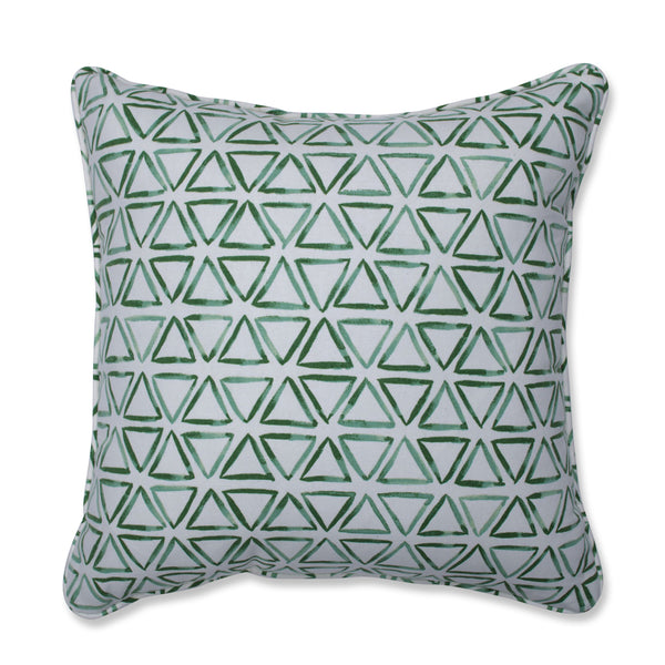 Painted Triangles Verte Wicker Seat Cushion - Pillow Perfect