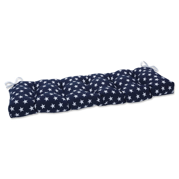 Outdoor/Indoor Macey Americana Blue OUTDOOR TUFTED BENCH/SWING