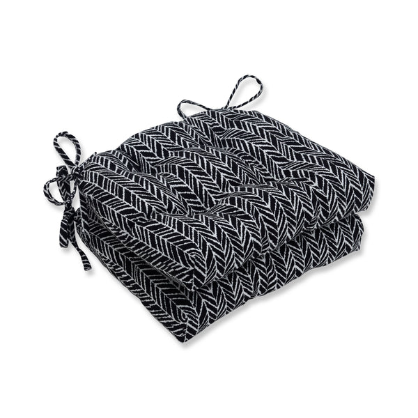 Herringbone Night Reversible Chair Pad Set Of 2 Pillow Perfect