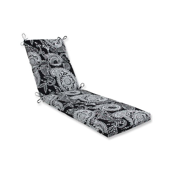 Black and white chaise lounge online cushions