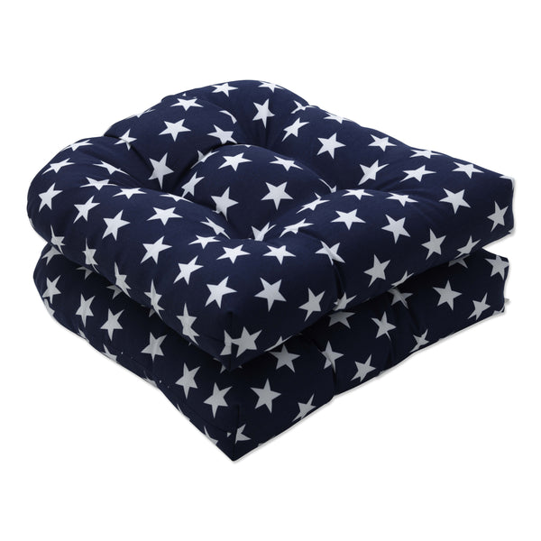 Pillow Perfect Schaukelkissen Macey Americana – 114x46 Cm, Blau Mit Sternen, Für Innen & Außen, Wasserbeständig