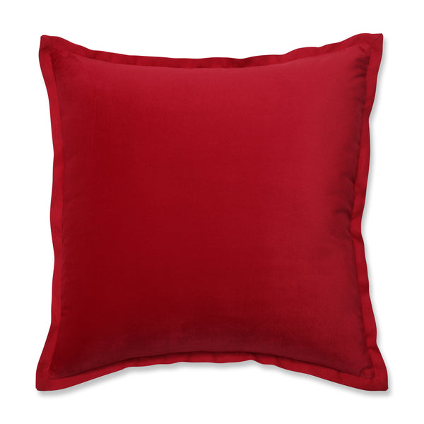 Indoor Velvet Flange Red 18 Inch Throw Pillow Pillow Perfect