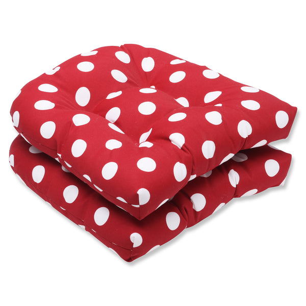 Red and discount white chair cushions