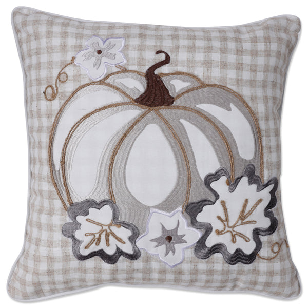 Autumn Air Thankful Ivory & Red Pumpkin Truck Rectangle Throw