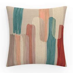 Brush Strokes Khaki, 18"x18", Complete Pillow with Zipper Closure.