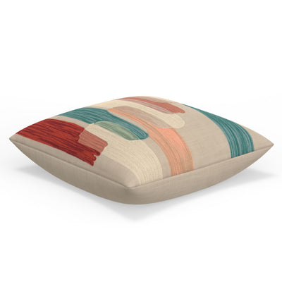 Brush Strokes Khaki, 18"x18", Complete Pillow with Zipper Closure.