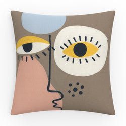 Features Khaki 18" Throw Pillow