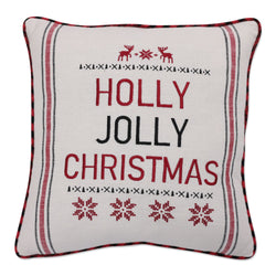 Holly Jolly Christmas Throw Pillow