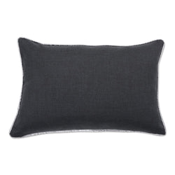 Three Christmas Gnomes Gray Lumbar Throw Pillow