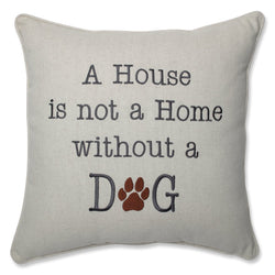 A House Is Not A Home Natural 16.5 - Inch Throw Pillow - Pillow Perfect
