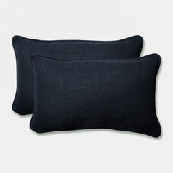 Outdoor/Indoor Rave Indigo Rectangular Throw Pillow (Set of 2)