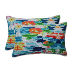 Abstract Reflections Multi Lumbar Throw Pillows (Set Of 2) - Pillow Perfect