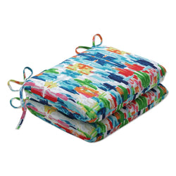 Abstract Reflections Multi Round Corner Seat Cushions - Pillow Perfect