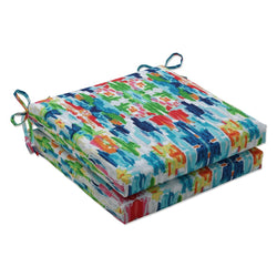 Abstract Reflections Multi Square Corner Seat Cushions - 20" x 20" - Pillow Perfect