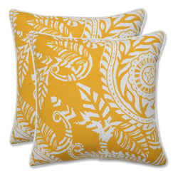 Addie Egg Yolk 16.5 - Inch Throw Pillow (Set of 2) - Pillow Perfect