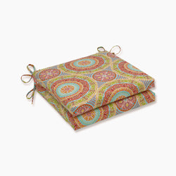 Outdoor/Indoor Delancey Jubilee Squared Corners Seat Cushion 20x20x3 (Set of 2)