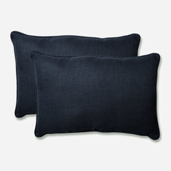 Outdoor/Indoor Rave Indigo Over-sized Rectangular Throw Pillow (Set of 2)