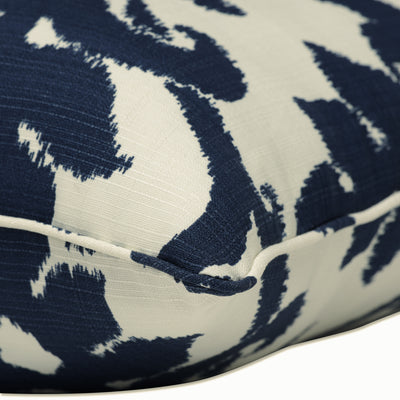 Outdoor/Indoor Basalto Navy Rectangular Throw Pillow (Set of 2)