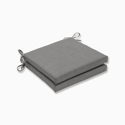 Outdoor/Indoor Rave Graphite Squared Corners Seat Cushion 20x20x3 (Set of 2)