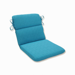 Outdoor/Indoor Veranda Turquoise Rounded Corners Chair Cushion