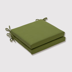 Outdoor/Indoor Forsyth Kiwi Squared Corners Seat Cushion 20x20x3 (Set of 2)