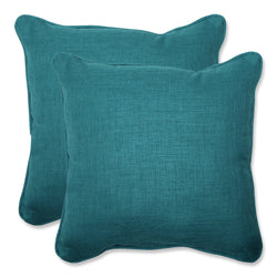Outdoor/Indoor Rave Teal 18.5-inch Throw Pillow (Set of 2)