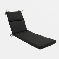Outdoor/Indoor Fresco Black Chaise Lounge Cushion