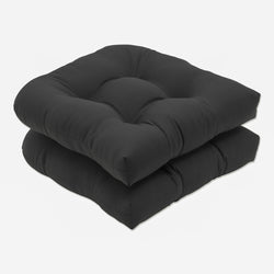 Pillow Perfect Belk Shadow 44-in x 18-in Black Patio Bench Cushion at