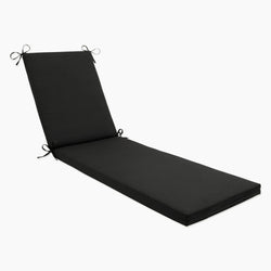 Outdoor/Indoor Fresco Black Chaise Lounge Cushion 80x23x3