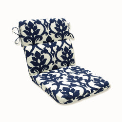 Outdoor/Indoor Basalto Navy Rounded Corners Chair Cushion