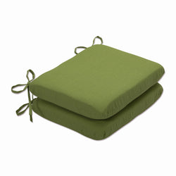Outdoor/Indoor Forsyth Kiwi Rounded Corners Seat Cushion (Set of 2)