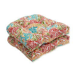 Outdoor/Indoor Corinthian Dapple Wicker Seat Cushion (Set of 2)