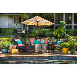 Outdoor/Indoor Alatriste Ivory Rectangular Throw Pillow (Set of 2)