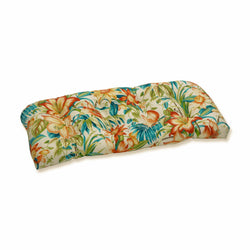 Outdoor/Indoor Botanical Glow Tiger Lily Wicker Loveseat Cushion