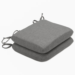 Outdoor/Indoor Rave Graphite Rounded Corners Seat Cushion (Set of 2)