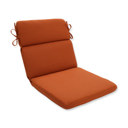 Outdoor/Indoor Solid Cinnabar Rounded Corners Chair Cushion