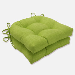 Outdoor/Indoor Baja Linen Lime Deluxe Tufted Chairpad (Set of 2)