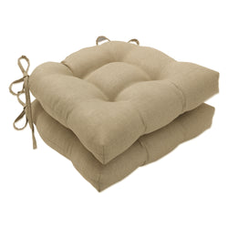 Outdoor/Indoor Rave Driftwood Deluxe Tufted Chairpad (Set of 2)