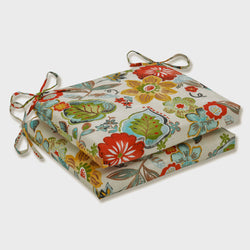 Outdoor/Indoor Alatriste Ivory Squared Corners Seat Cushion (Set of 2)