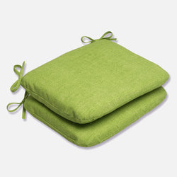 Outdoor/Indoor Baja Linen Lime Rounded Corners Seat Cushion (Set of 2)