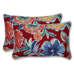 Outdoor/Indoor Colsen Berry Rectangular Throw Pillow (Set of 2)