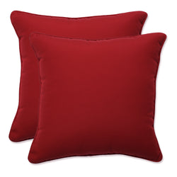 Outdoor/Indoor Pompeii Red 16.5-inch Throw Pillow (Set of 2)