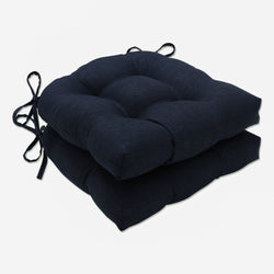 Outdoor/Indoor Rave Indigo Deluxe Tufted Chairpad (Set of 2)
