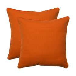 Outdoor/Indoor Sundeck Orange 16.5-inch Throw Pillow (Set of 2)