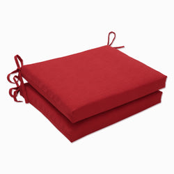 Outdoor/Indoor Splash Flame Squared Corners Seat Cushion (Set of 2)