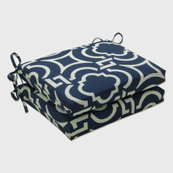 Outdoor/Indoor Carmody Navy Squared Corners Seat Cushion (Set of 2)